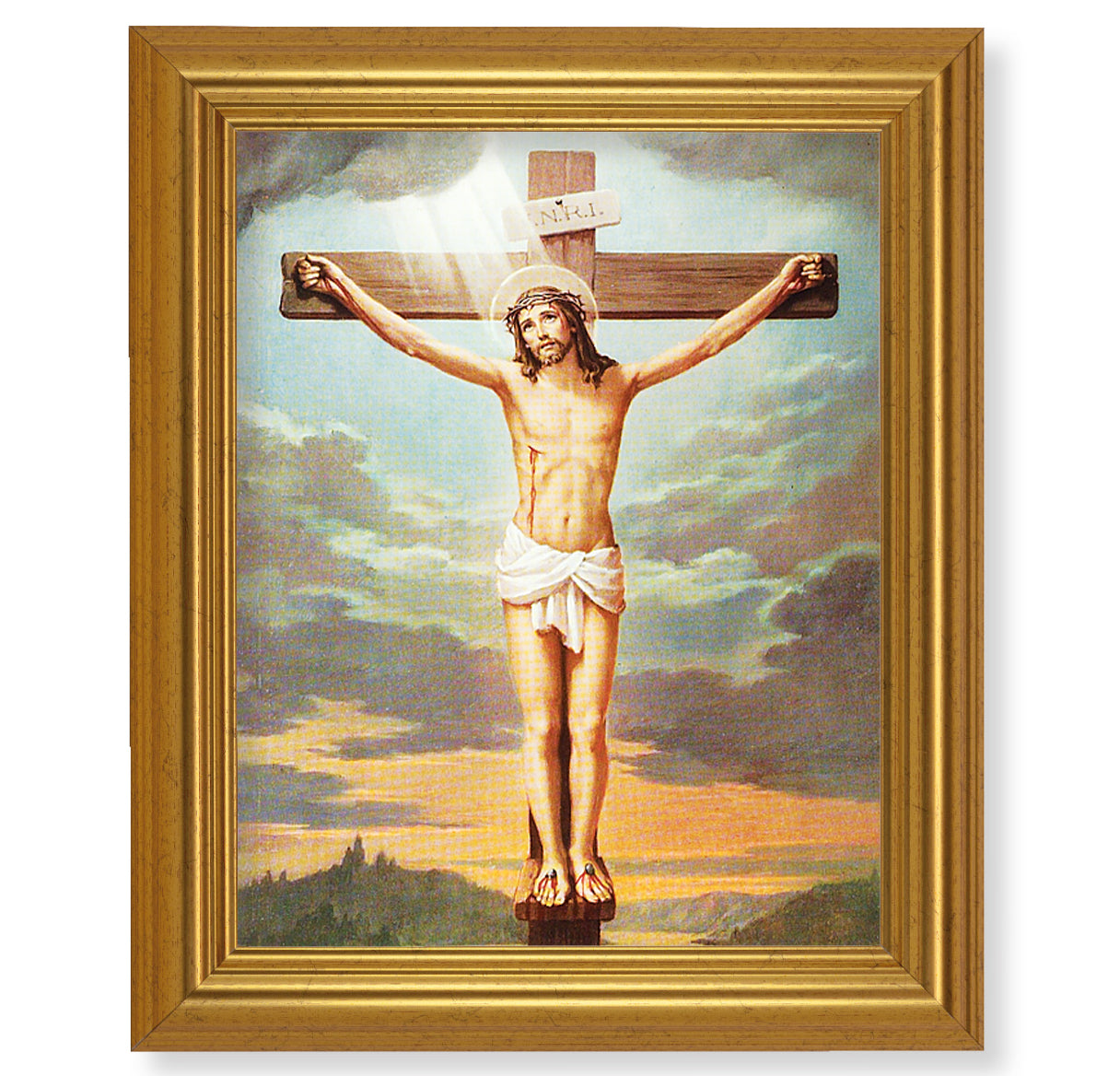 Crucifixion Gold Framed Art