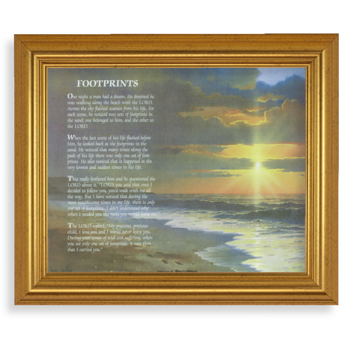 Footprints Gold Framed Art