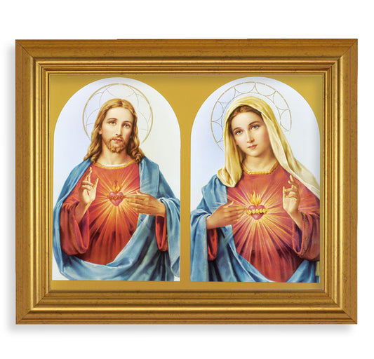 The Sacred Hearts Gold Framed Art