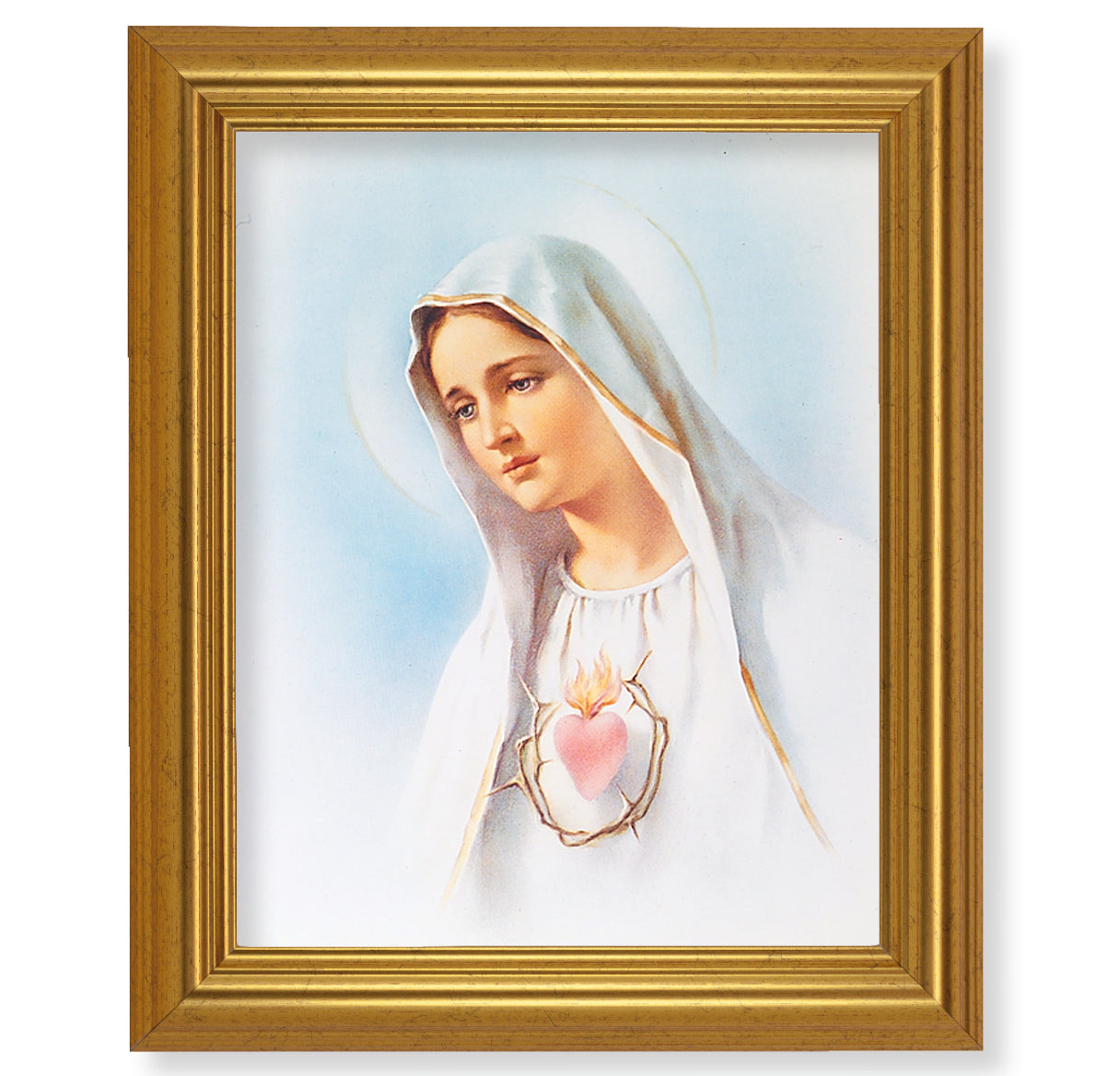 Immaculate Heart of Mary Gold Framed Art
