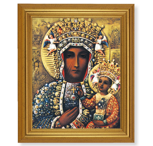 Our Lady of Czestochowa Gold Framed Art