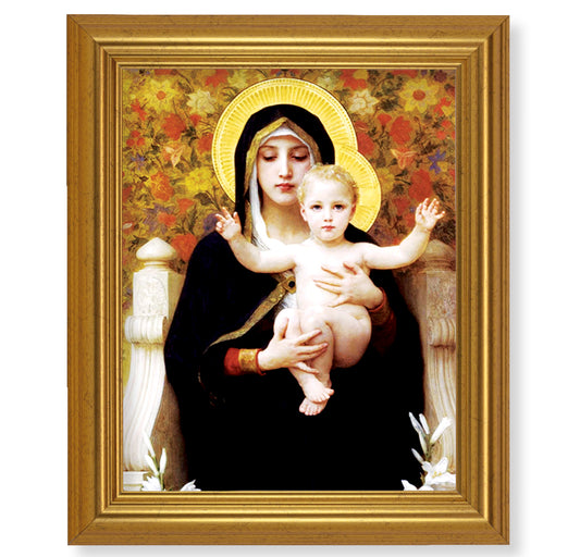 Madonna of the Roses Gold Framed Art