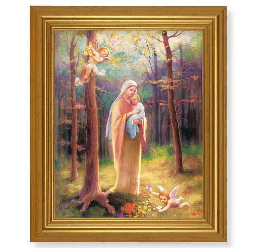 Madonna of the Woods Gold Framed Art