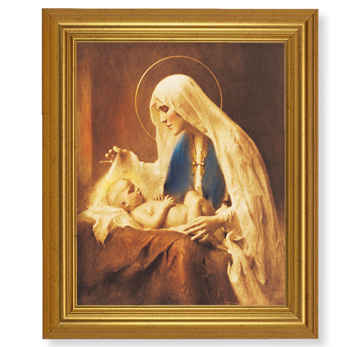 Madonna and Child Gold Framed Art