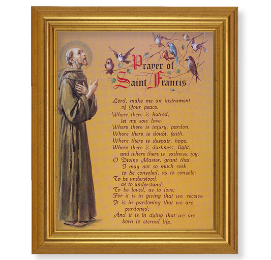 Prayer of St. Francis Gold Framed Art