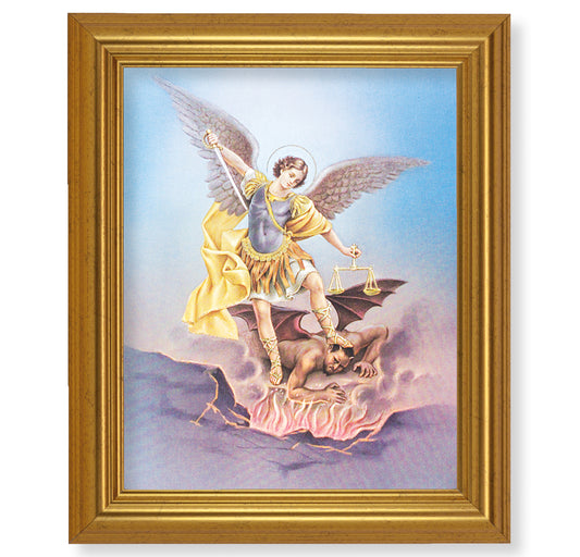 St. Michael Gold Framed Art
