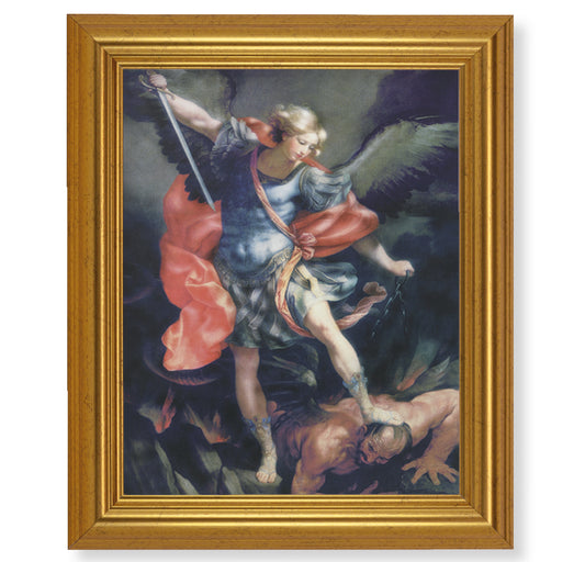 St. Michael Gold Framed Art