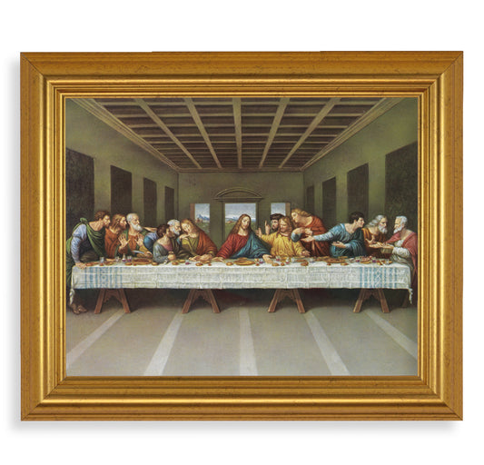 Last Supper Gold Framed Art