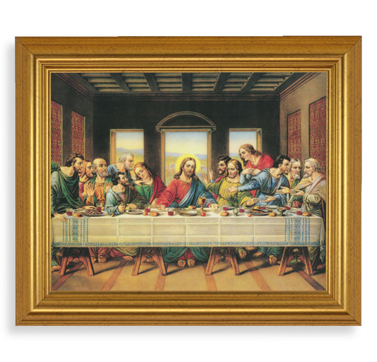 Last Supper Gold Framed Art
