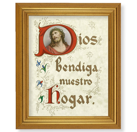 House Blessing (Spanish) Gold Framed Art