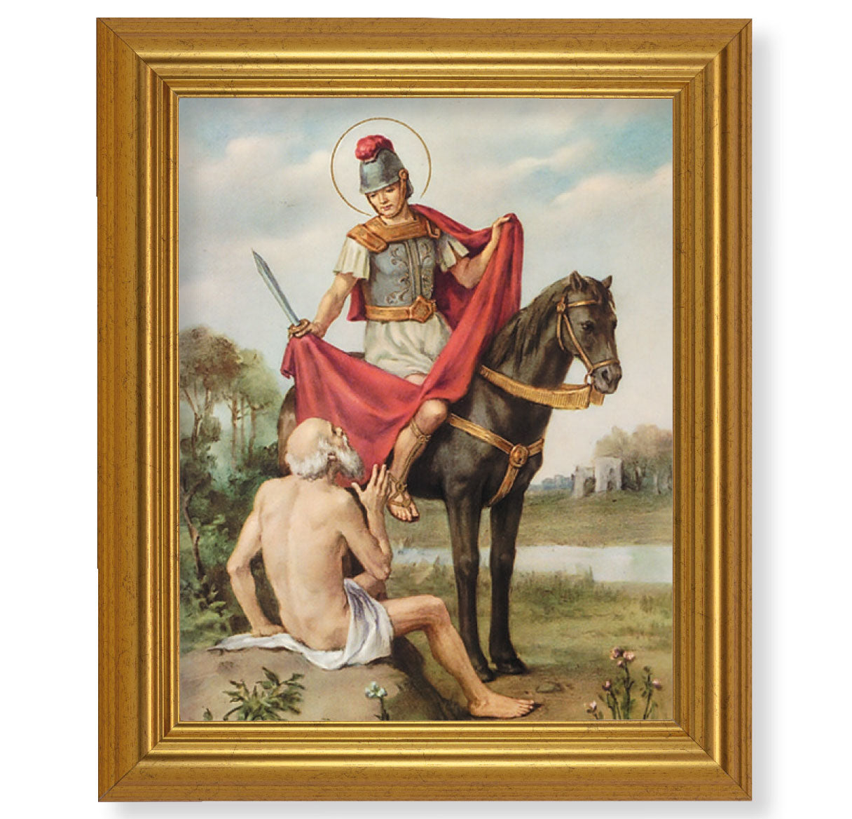 St. Martin of Tours Gold Framed Art