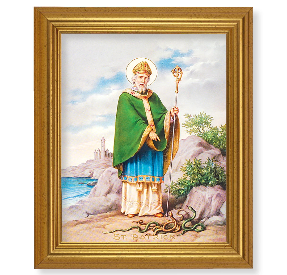 St. Patrick Gold Framed Art