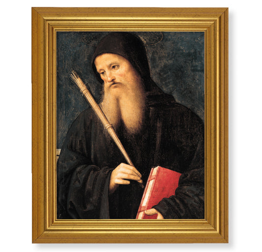 St. Benedict Gold Framed Art