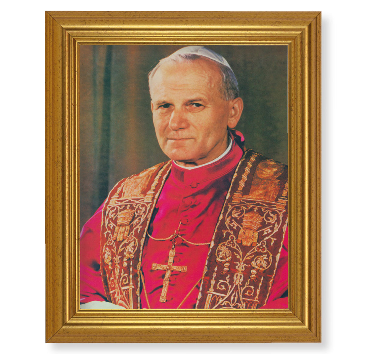 St. Pope John Paul II Gold Framed Art