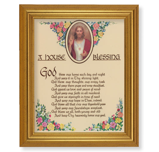 A House Blessing Gold Framed Art