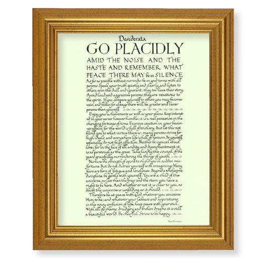 Go Placidly Gold Framed Art