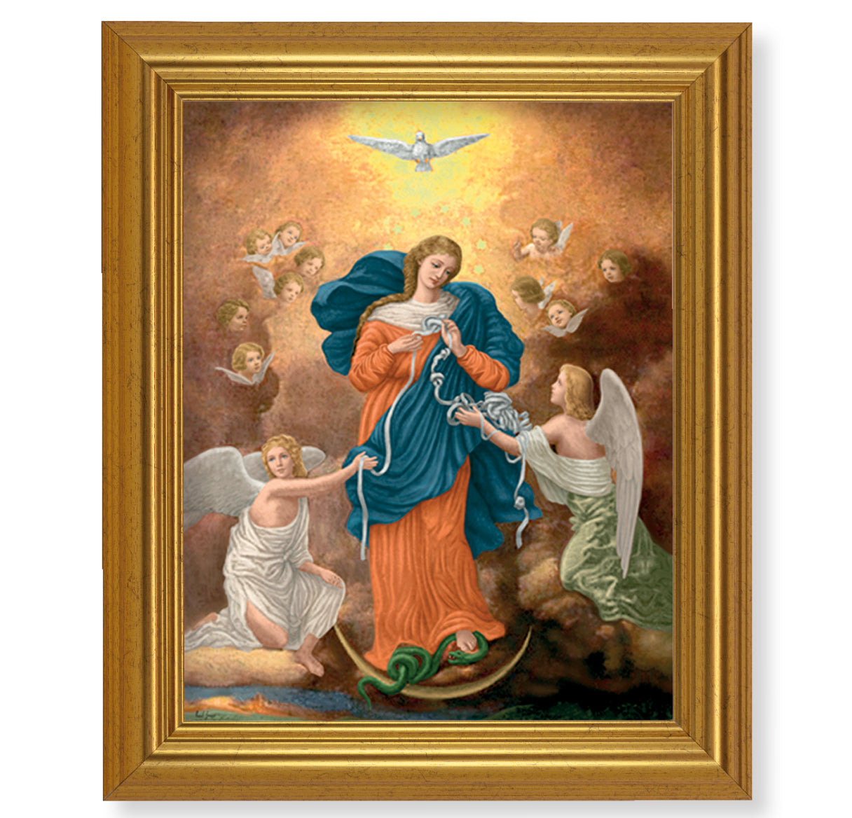 Our Lady Untier of Knots Gold Framed Art