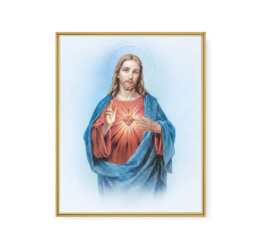 Sacred Heart of Jesus Gold Framed Plaque