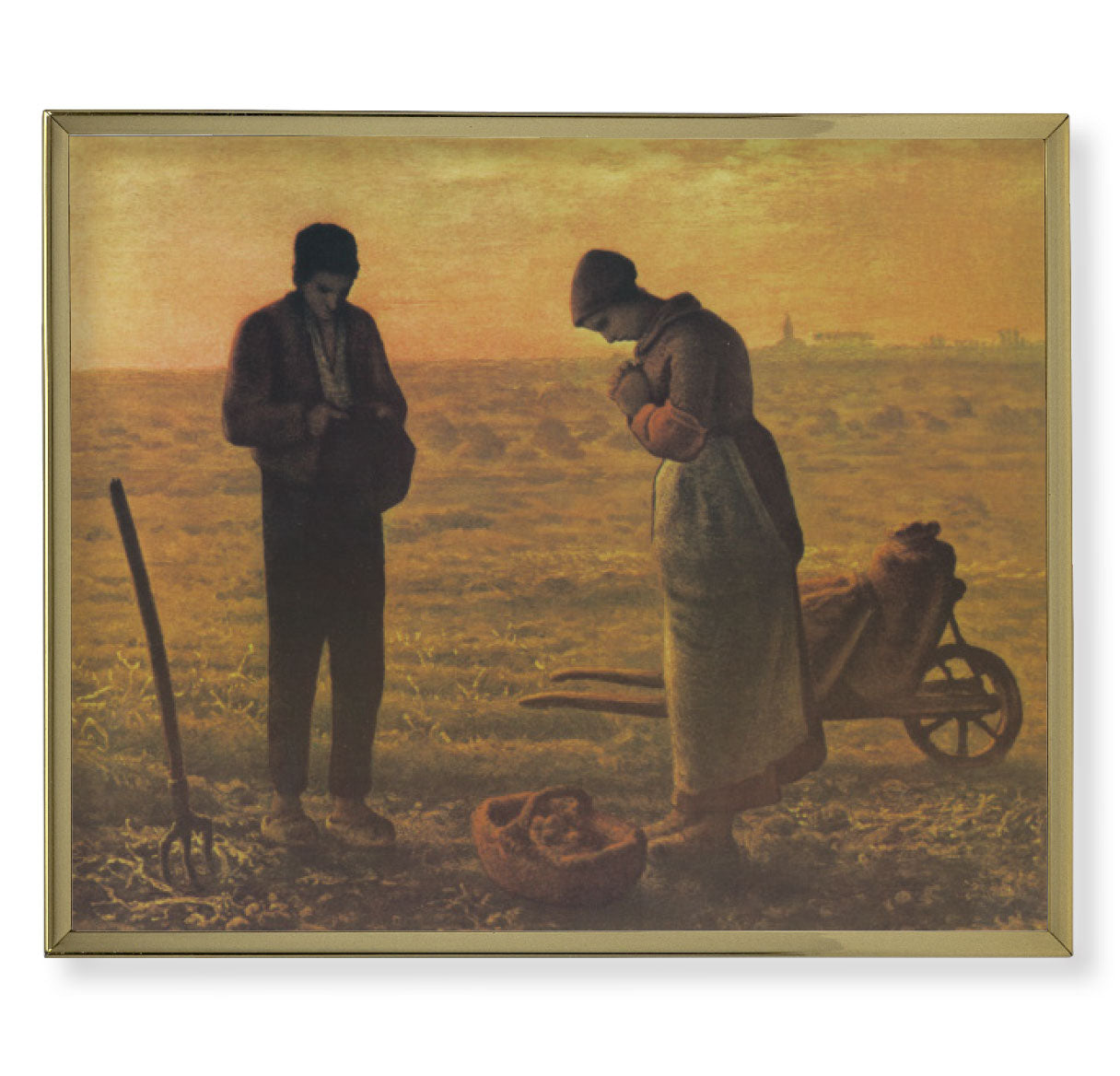 The Angelus Gold Framed Plaque