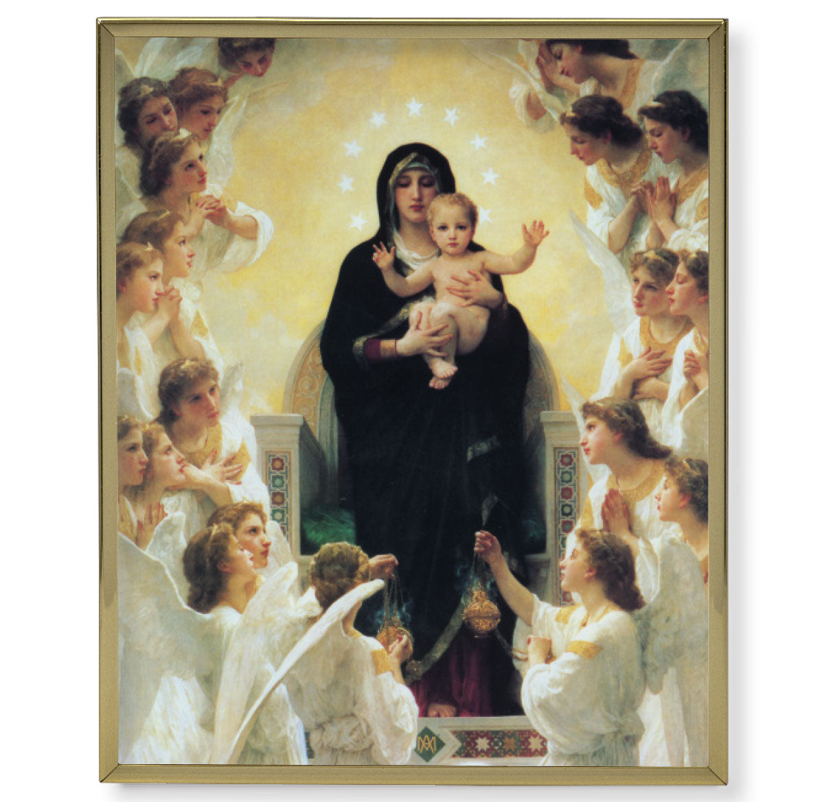 Queen of Angels Gold Framed Plaque