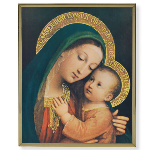 Our Lady of Good Counsel Gold Framed Plaque