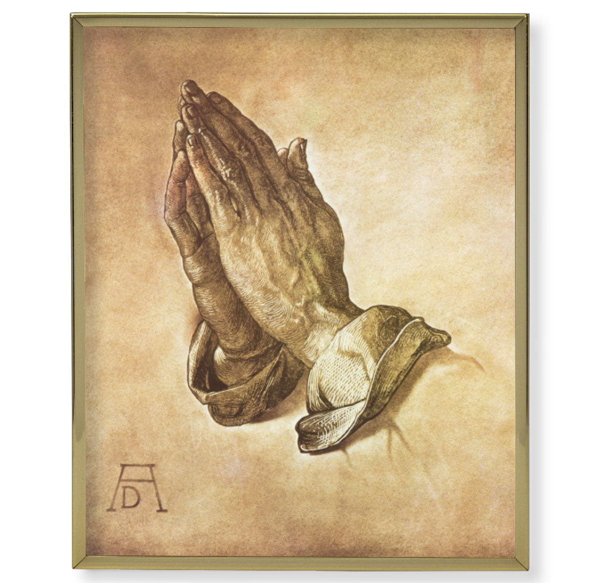 Praying Hands Gold Framed Plaque