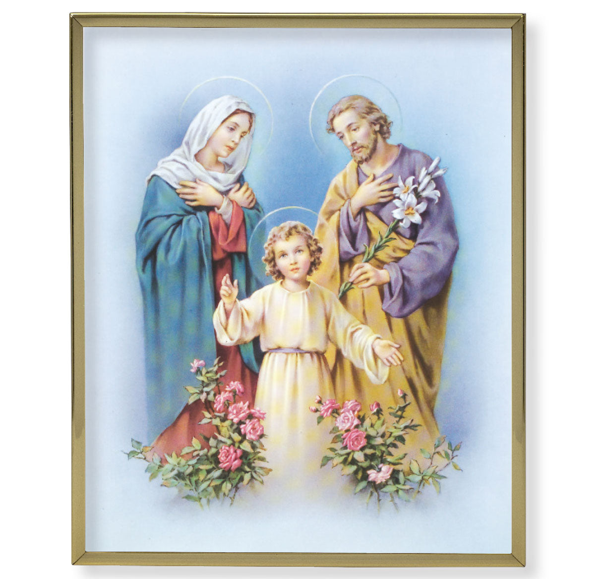 Holy Family Gold Framed Plaque