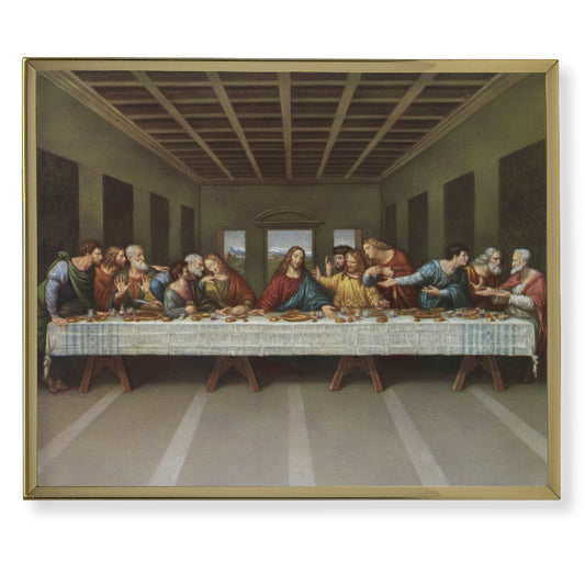 Last Supper Gold Framed Plaque