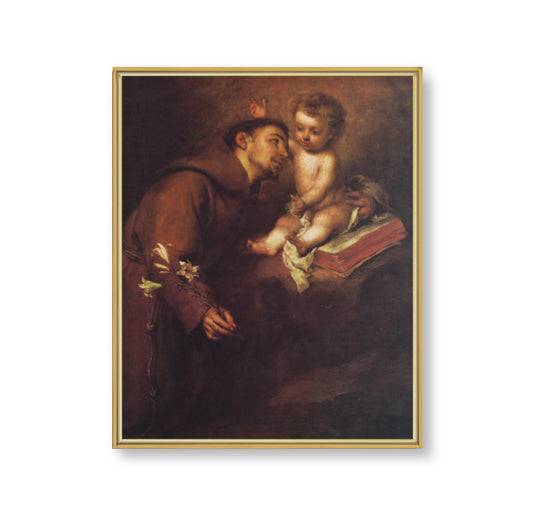 St. Anthony Gold Framed Plaque
