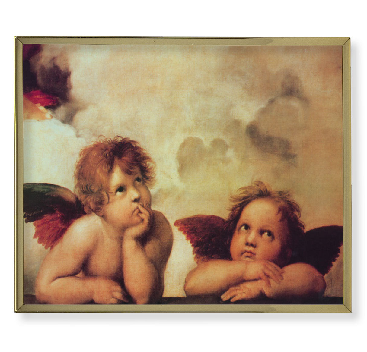 Sistine Angels Gold Framed Plaque