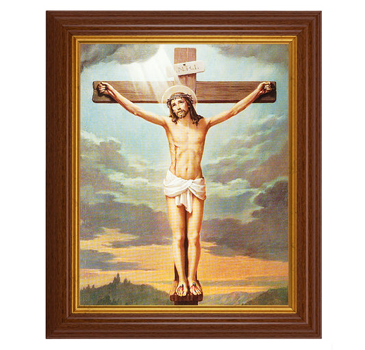 Crucifixion Dark Walnut Framed Art