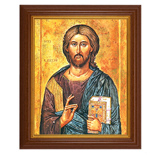 Christ All Knowing Dark Walnut Framed Art