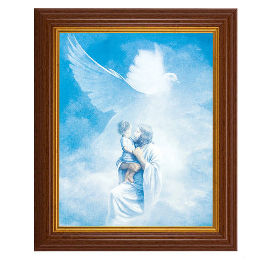 Christ Welcoming Child Dark Walnut Framed Art