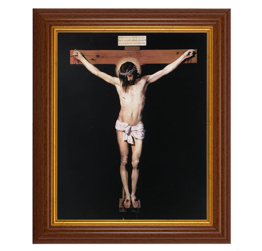 Crucifixion Dark Walnut Framed Art