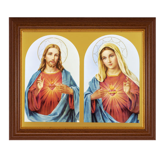 The Sacred Hearts Dark Walnut Framed Art