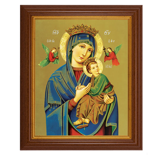 Our Lady of Perpetual Help Dark Walnut Framed Art