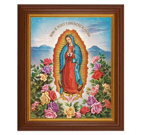 Our Lady of Guadalupe Dark Walnut Framed Art