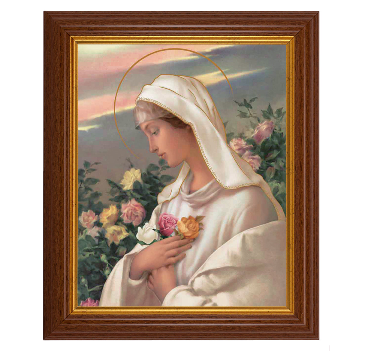 Mystical Rose Dark Walnut Framed Art