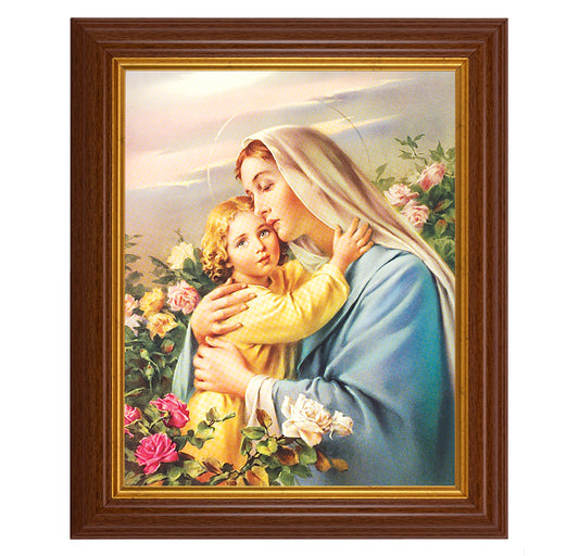 Madonna and Child Dark Walnut Framed Art