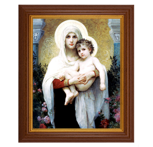 Madonna and Child Dark Walnut Framed Art