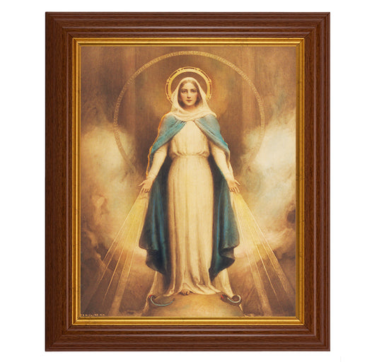 Miraculous Mary Dark Walnut Framed Art
