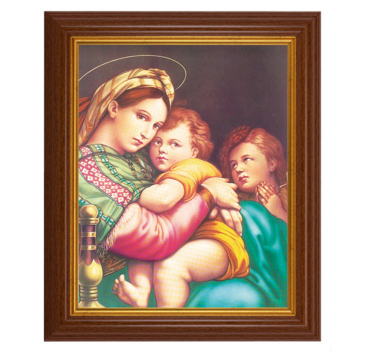 Madonna and Child Dark Walnut Framed Art