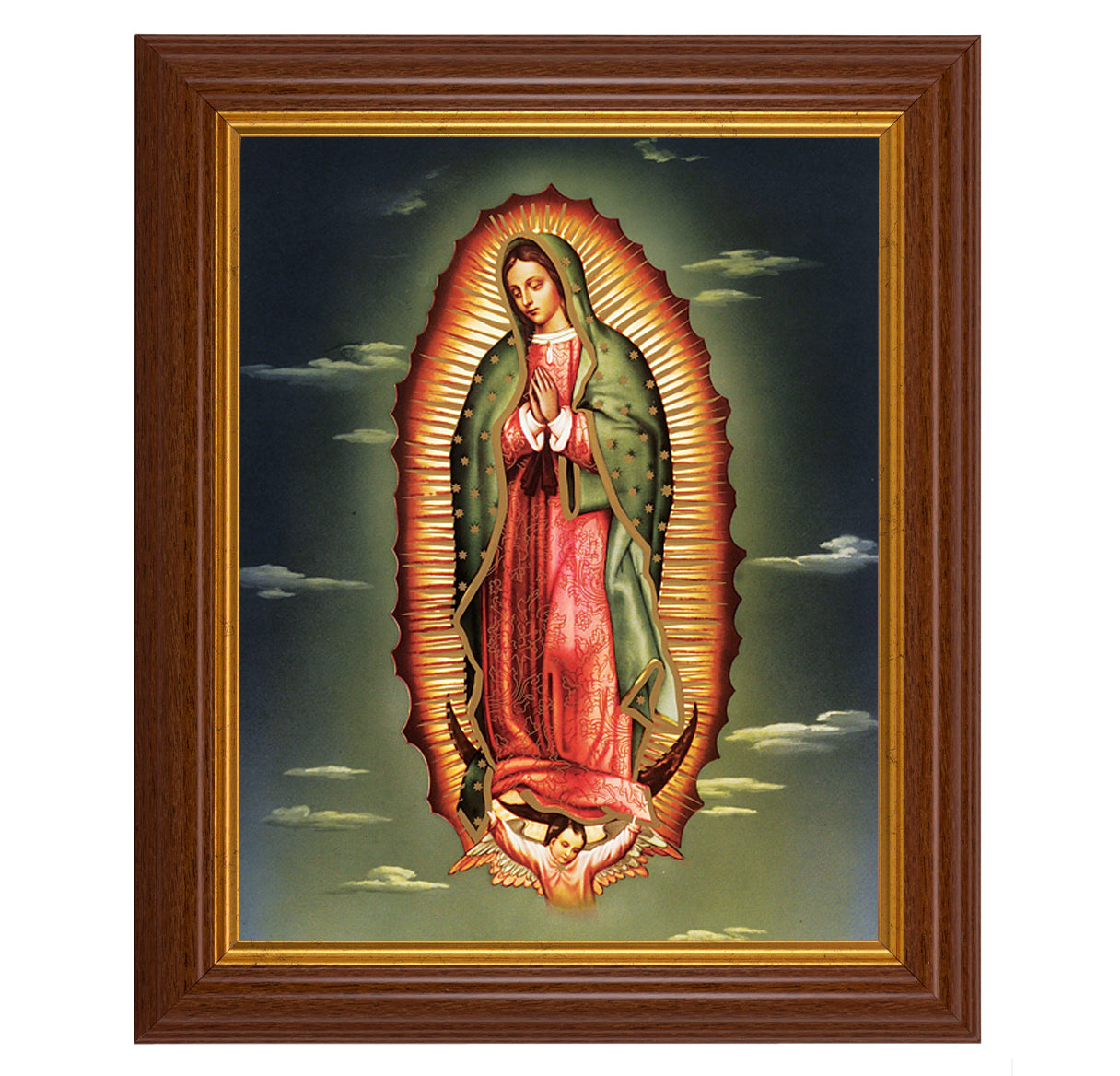 Our Lady of Guadalupe Dark Walnut Framed Art