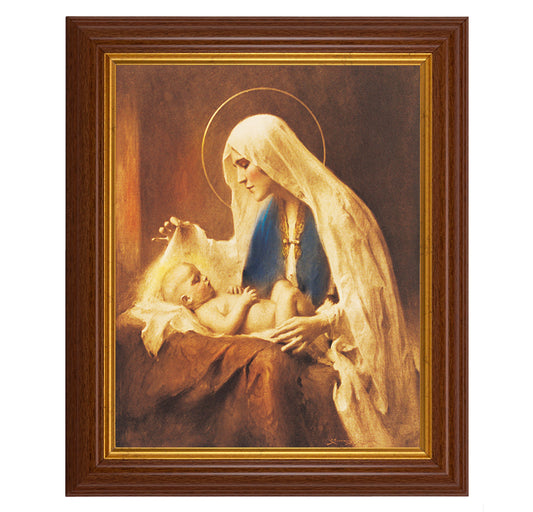 Madonna and Child Dark Walnut Framed Art