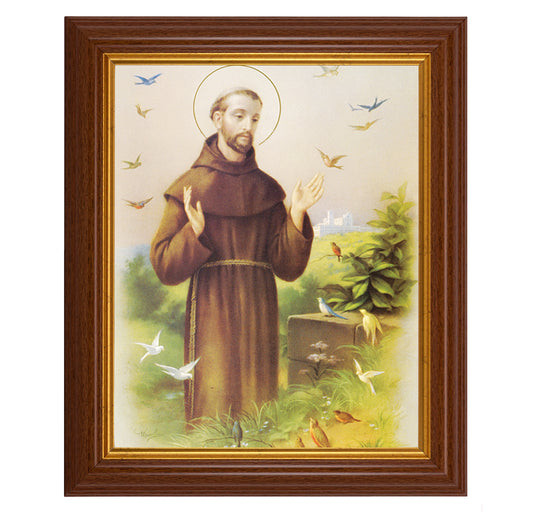 St. Francis Dark Walnut Framed Art