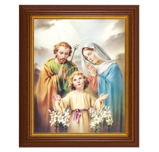 The Holy Family Dark Walnut Framed Art