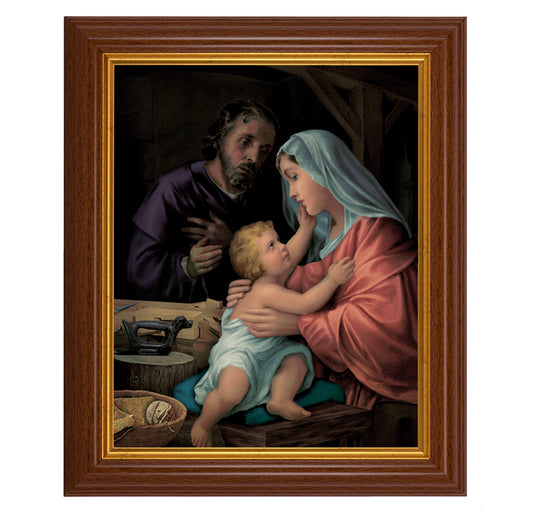Holy Family Dark Walnut Framed Art