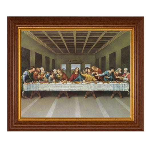 Last Supper Dark Walnut Framed Art