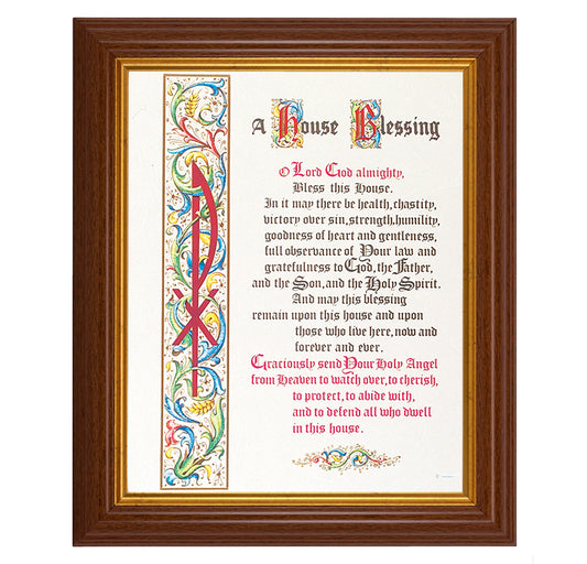 House Blessing Dark Walnut Framed Art