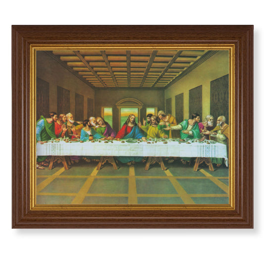 The Last Supper Dark Walnut Framed Art